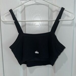 Alo Yoga Ribbed Crop Whisper Bra Tank size small